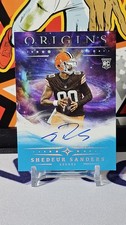 2025 Panini Origins Shedeur Sanders On Card Auto Turquoise/25 SP NFL Browns 