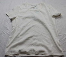 Market & Spruce Women's Pearl Cotton Ribbed Crewneck T-Shirt AC2 White Size: XL 