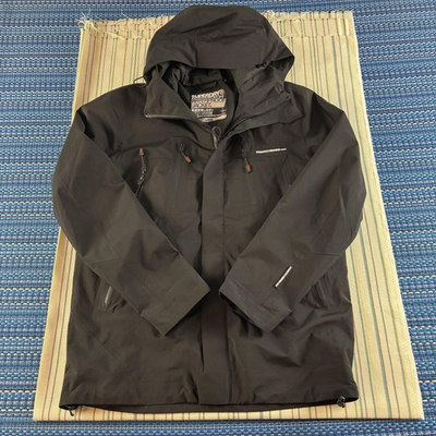#ad #ad Superdry Hydrotech Waterproof Jacket Mens Large Black Hooded Technical Outdoor $59.99