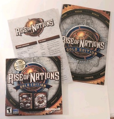 Rise of Nations: Gold Edition (PC, 2004)  - Discs, Manual, & Ref Guide (No Box)