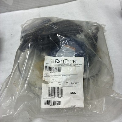 FallTech 8' Cable FT-X Class 2 LE SRL Twin Leg Aluminum Rebar Hooks 82808TP5