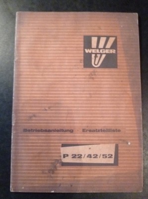 Welger Bale Launcher P22 (42/52) Instructions + ET Catalogue