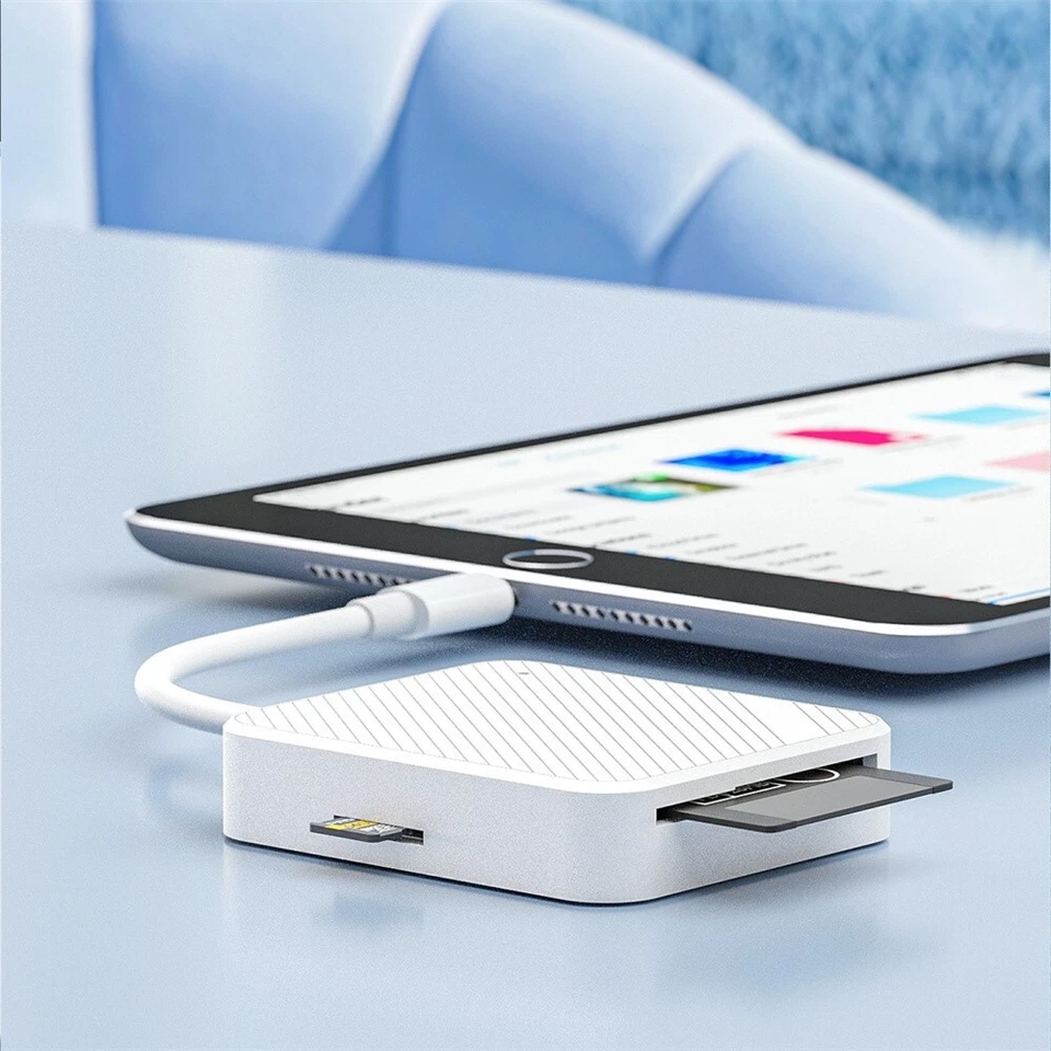 Portable 4 in 1 USB-C SmartMedia M2 SD XD Card Reader Adapter For iPhone ipad - Image 4 of 4