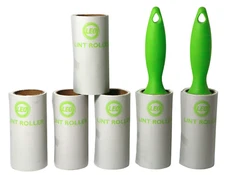 6 Pack Lint Roller For Laundry Clothes Fuzz Pet Hair Garment 360 Sheets 
