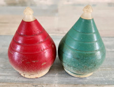  Lot of 2-Vintage 1960  s Wooden Duncan Beginners Spin Top Tornado Cyclone Tops