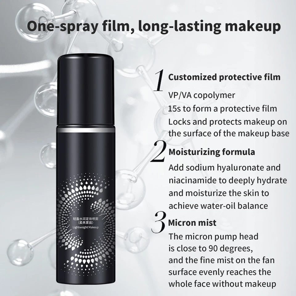 Make-up-Fixierspray, 100 ml, wasserfester, ölkontrollierender, langanhaltender - Bild 4 von 4