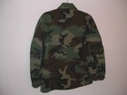 Vintage US Army Military Shirt Medium Regular Coat Woodland Camo BDU — photo 2
