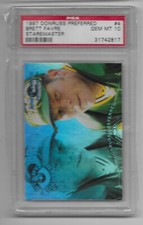 1997 Brett Favre PSA 10 GEM MINT, Donruss Preferred, STAREMASTER, POP 1
