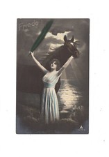 Ansichtskarte / Foto / Junge Frau mit Pferd