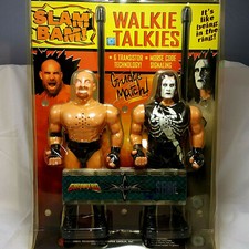 Slam Bam WCW Vintage 1999 Sting and Goldberg Walkie Talkies With Morse Code 6 CH