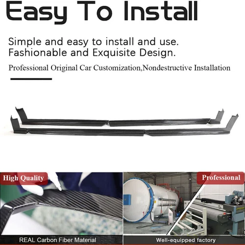 For Audi RS Q8 RSQ8 2021-2023 REAL CARBON Side Skirts Extensions Lips Spoiler - Bild 2 von 15