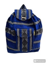 BACKPACK , HIPPIE GEAR , MEXICAN MADE , AUTHENTIC PINZON , ROYAL BLUE