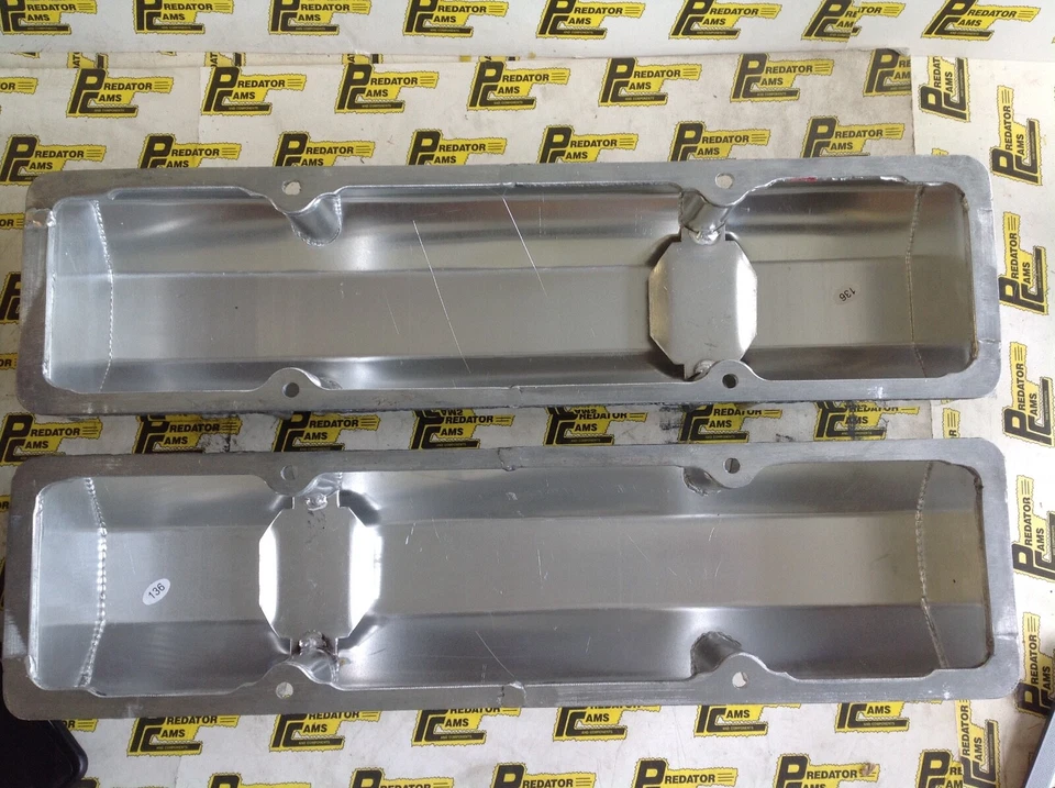 New ProComp Valve Covers Small Block Chevy Polished Sheet Metal PC-3301 - Image 2 of 3