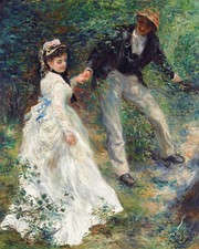 La Promende Painting Pierre-Auguste Renoir Giclee Print on Fine Art Paper