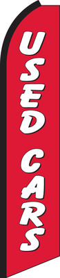 Used Cars Red Swooper Flag Feather Super Bow Banner