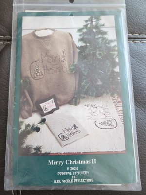 2000 UNCUT Olde World Reflections Stitchery Pattern # 2024 ''Merry Christmas II''