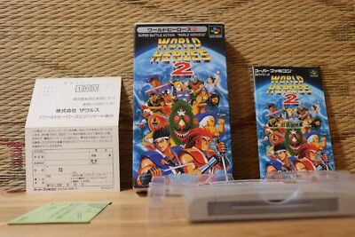 Jeu World Heroes - Super Famicom - Bon État - Jeu Rétro