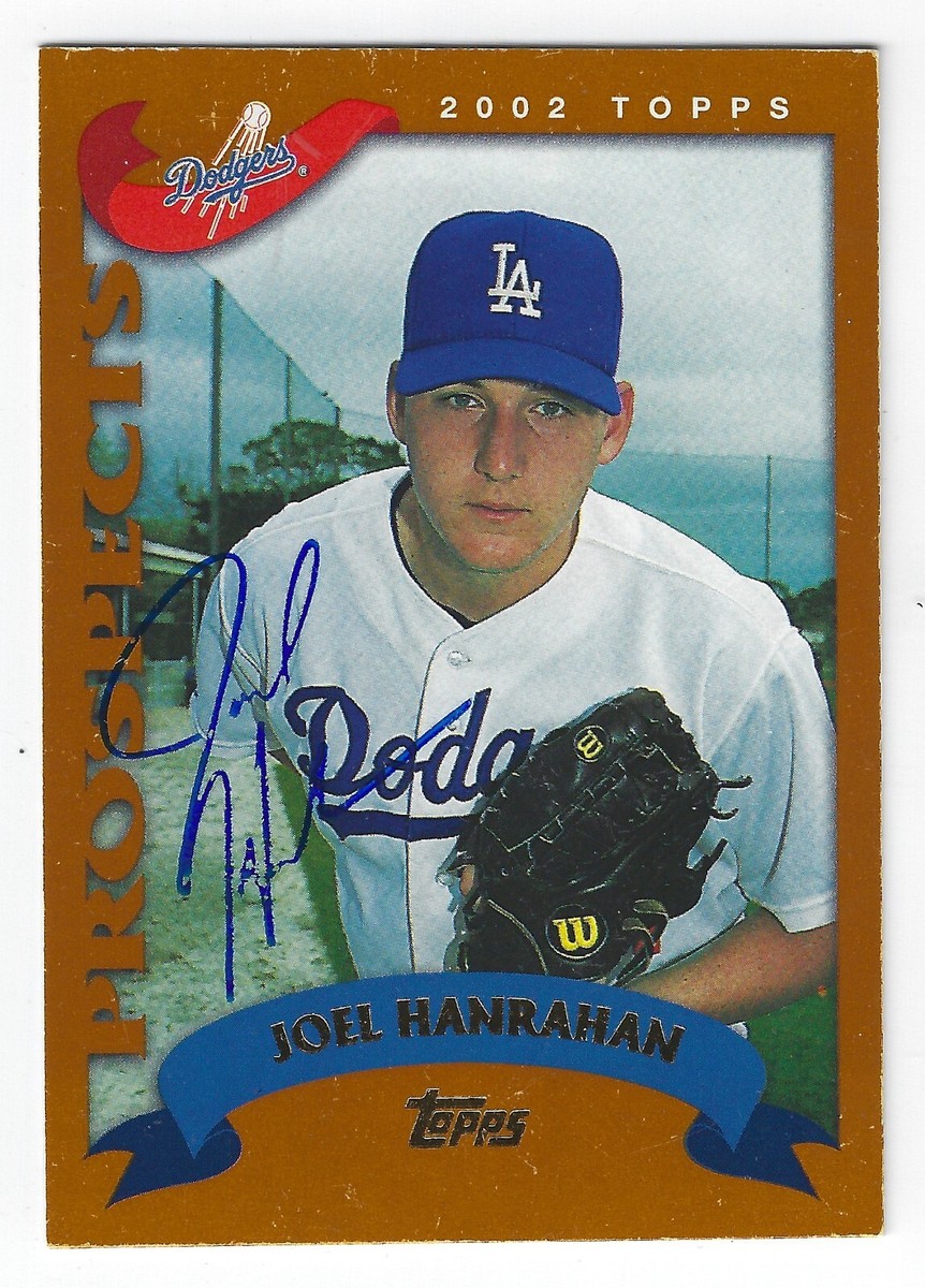 JOEL HANRAHAN LOS ANGELES DODGERS SIGNED CARD PIRATES NATIONALS