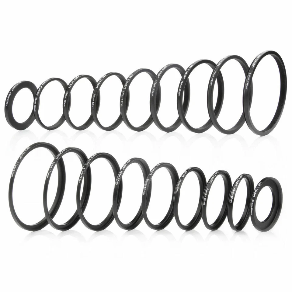 K&F 18 Pcs Filter Ring Adapter Set Camera Lens Filter Metal Stepping Rings Kit - Image 3 of 4