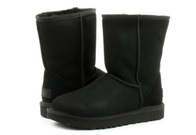 Women's UGG Classic Short II Sheepskin Boots 1016223 - Black