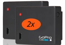 2-Pack GoPro Battery BacPac ABPAK-401 FOR HERO4 HERO3 15% MORE BATTERY STORAGE!