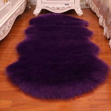 Small Carpet Non Slip Fluffy Shaggy Sheepskin Rug Bedroom Mat Soft Rugs Faux Fur