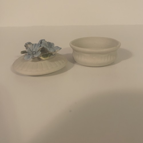 Portagioie in Porcellana, Disegno Floreale Anelli Gioielli Spezie Miniatura - Foto 4 di 7