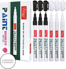 Fine Paint Marker for Rock Painting-Stone, Ceramic, Metal, Glass, Wood,Set of 6