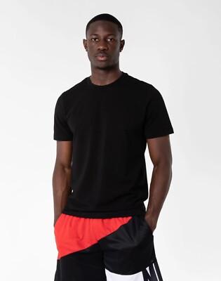 New Me's City Lab Stretch Slim Fit Black Crew Neck T-Shirt Size 2XL Brand New
