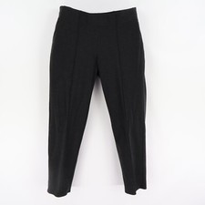 Kirkland Signature Pants Womens M Black Heathered Pockets Mid Rise Stretch Waist