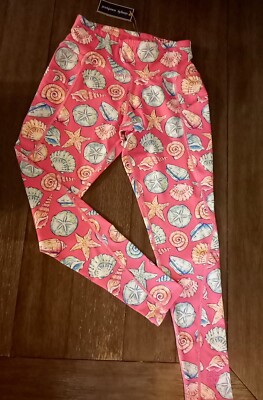 Simply Southern Sport Leggings Size Small Shells Beach Coastal Athleisure 