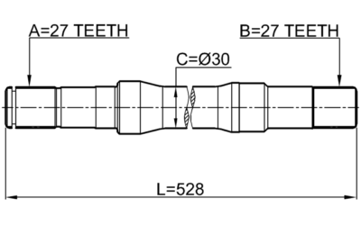 Febest Right Shaft 27X527X27 1012-C100RH Oem 96624751 | eBay
