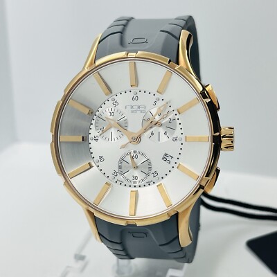 NOA Men's Quartz Chronograph Rose Gold Sapphire Crystal 45mm Swiss Made Watch