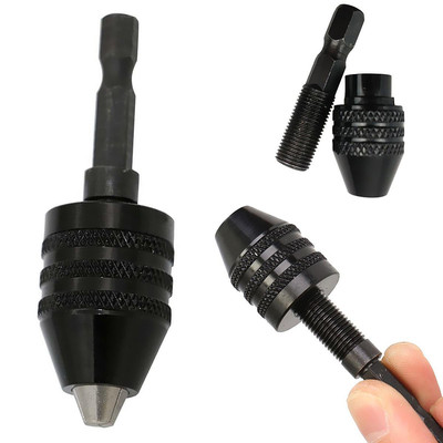 1/4 Zoll Sechskantschaft klein schlüssellos Bohrer Power Schlagschrauber Bohrfutter Adapter schwarz