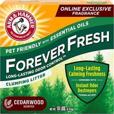 Arm  Hammer Forever Fresh, Pet Friendly with Essential Oils,Clumping Cat Litter