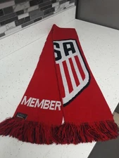 RUFFNECK SCARVES USA SOCCER TEAM SUPPORTER'S SCARF RED COLOR-R4