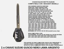 CHIAVE VERGINE SUZUKI BANDIT VSTROM GSR GSX GSXR GSE GSF DR DRE TL DL SV NO CHIP