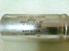 GE 86F559L capacitor, 19,000uf -10+75%, 40vdc. 1887630 Made in USA.