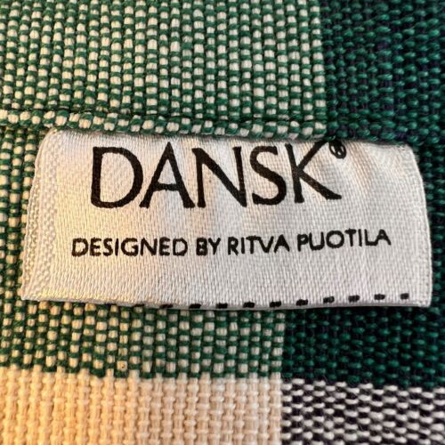 Dansk Cotton Placemats (4) Hand Woven Green Blue Ritva Puotila Finland Designed - Picture 2 of 11