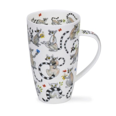 Dunoon Tasse Follow the Lemur Jumbotasse Henley 0,55 l Fine Bone China Porzellan