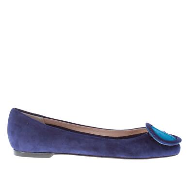 IL BORGO FIRENZE scarpe donna shoes ballerine in camoscio blu e