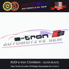 Audi E-tron S Emblem Gloss Black Rear Trunk Badge Logo S Line Liftgate Oem Etron