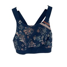 Free People Movement freestyle printed sports bra Size Small Navy Blue Floral