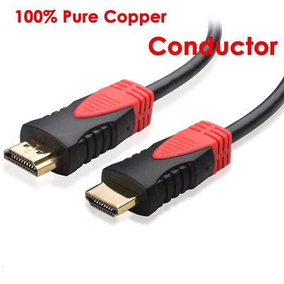 30ft Red Mesh HDMI Cable - 1.4 Version, 1080p, 3D Ready For Blu-ray, Xbox, HDTV 6 thumbnail image
