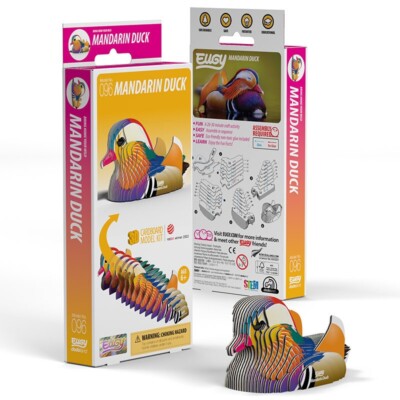 Mandarin Duck 3D Cardboard Model Kit Eugy New