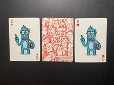 Swap Playing Card   CHURN MONSTERS    Lot of 2   Red Eights