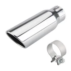 3" Inlet Clamp On Diesel Exhaust Tip 4" Outlet 12" Long Polished Stainless Steel