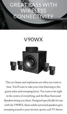 Dynamics V90wx Home Sound System BRAND NEW STILL IN ORIGINAL PACKAGING ***