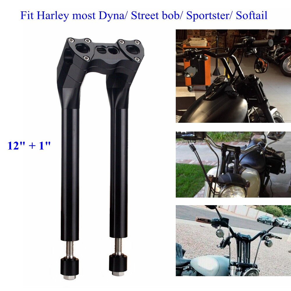 Pullback Modular 12"" Risers For Harley FLFB FLSL FXBR FXBB FXBR 1-1/4"" Handlebar
