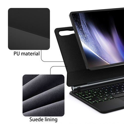 for Samsung Galaxy Tab S7+/S7 FE/S8+/S9+/S9 FE+ Keyboard Case, Magnetic Backlit - Picture 16 of 32